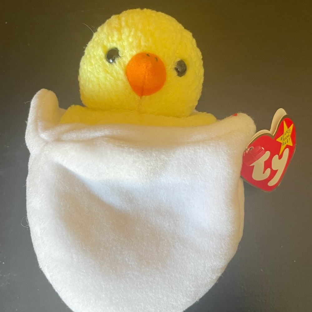 Eggbert Ty beanie baby plush chick in egg